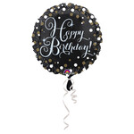 Standard Holographic Sparkling Birthday Foil Balloon S55 Packaged 45 cm