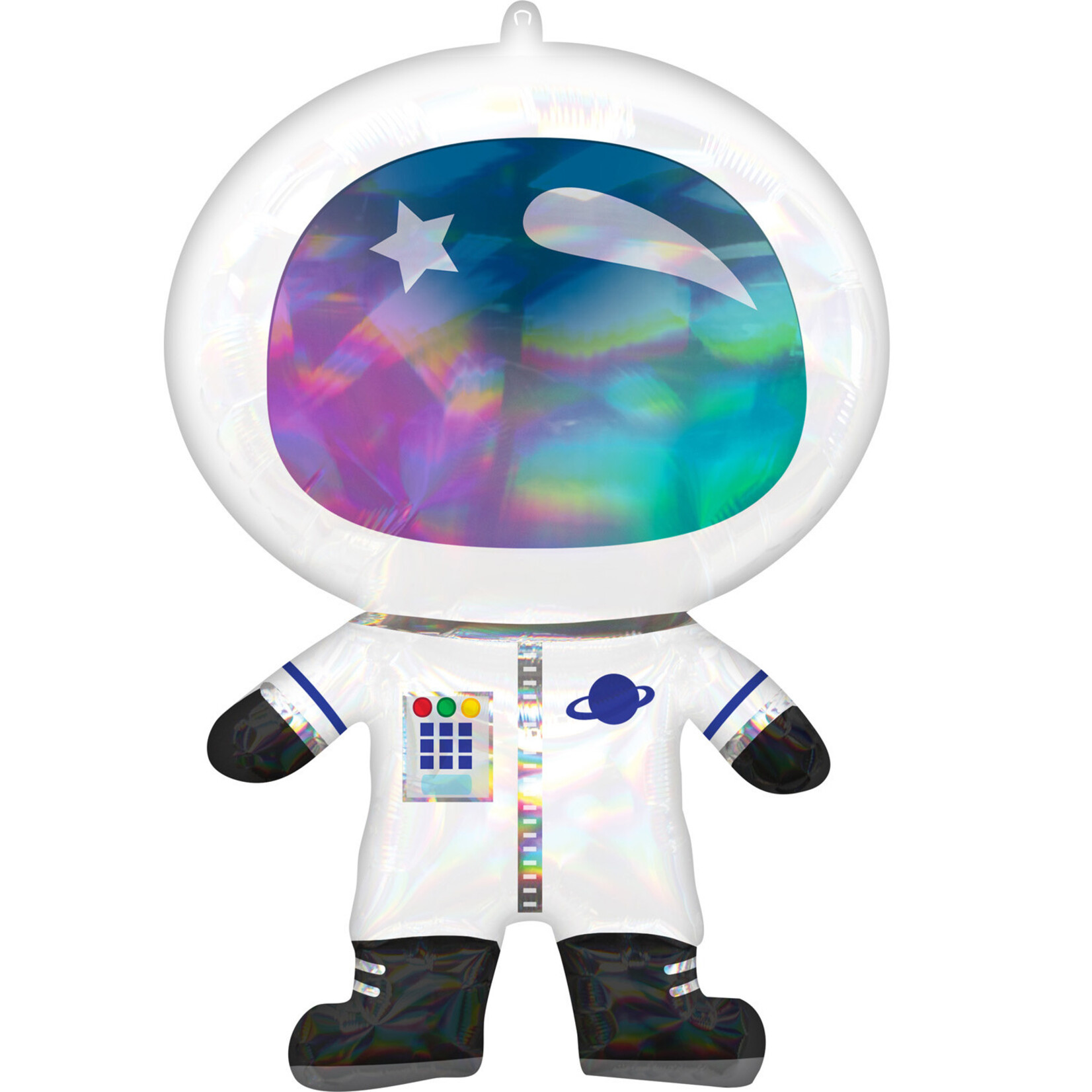 SuperShape Holographic Iridescent Astronaut Foil Balloon P40 Packaged 50 cm x 76 cm