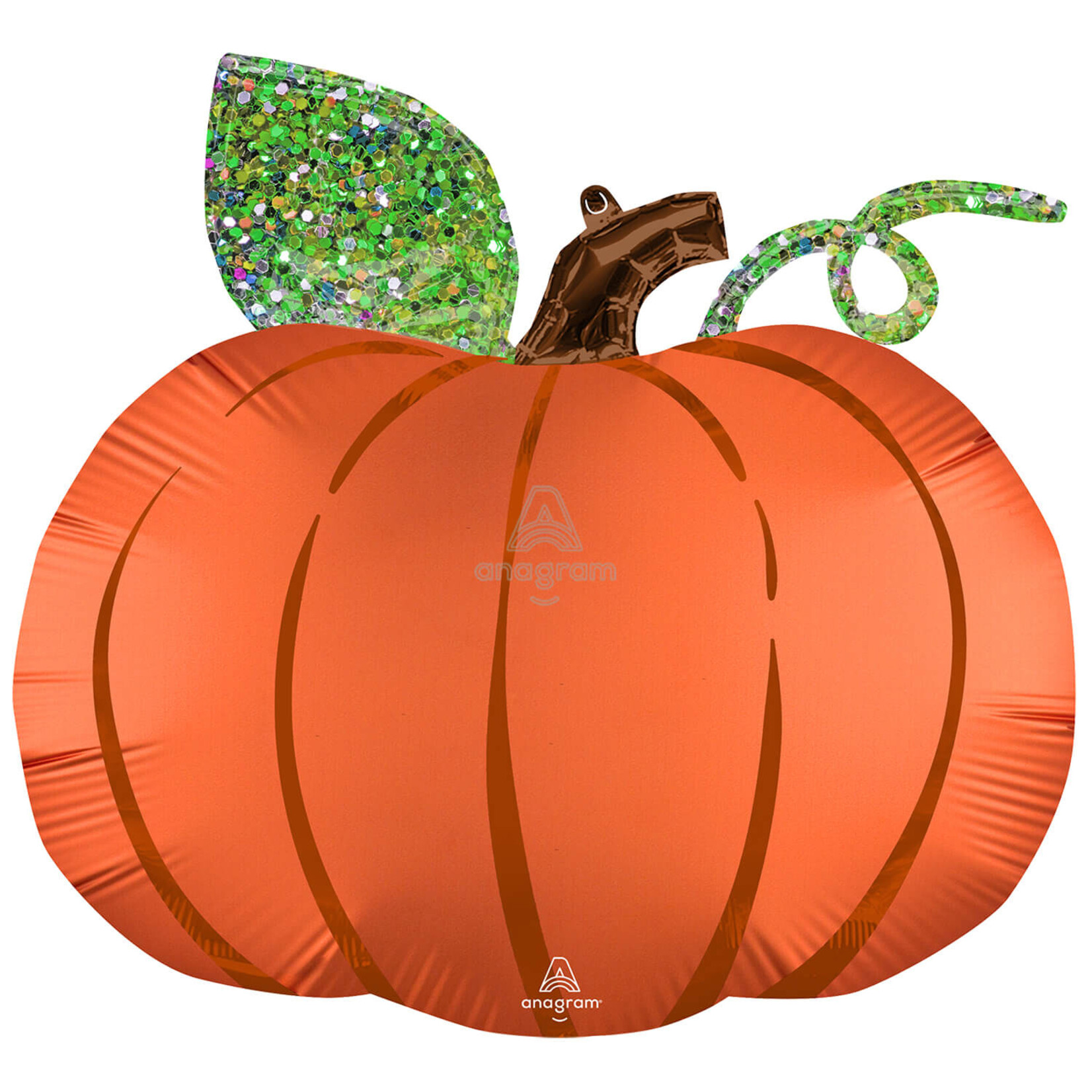 SuperShapeSatin Pumpkin Foil Balloon P35 Packaged 63 cm x 60 cm