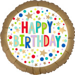 Standard Satin Marquee Dots Foil Balloon S40 Packaged 43 cm