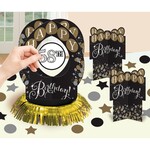 Table Decorating Kit Sparkling Gold Celebrations with Add Any Age Stickers