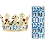 Crown Happy Birthday Personalizable Plastic 13.9 x 9.5 cm