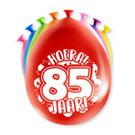 ''Ballonnen Hoera 85 jaar 30cm 8st''