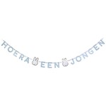 Letterslinger Nijntje baby Blauw "Hoera een jongen"