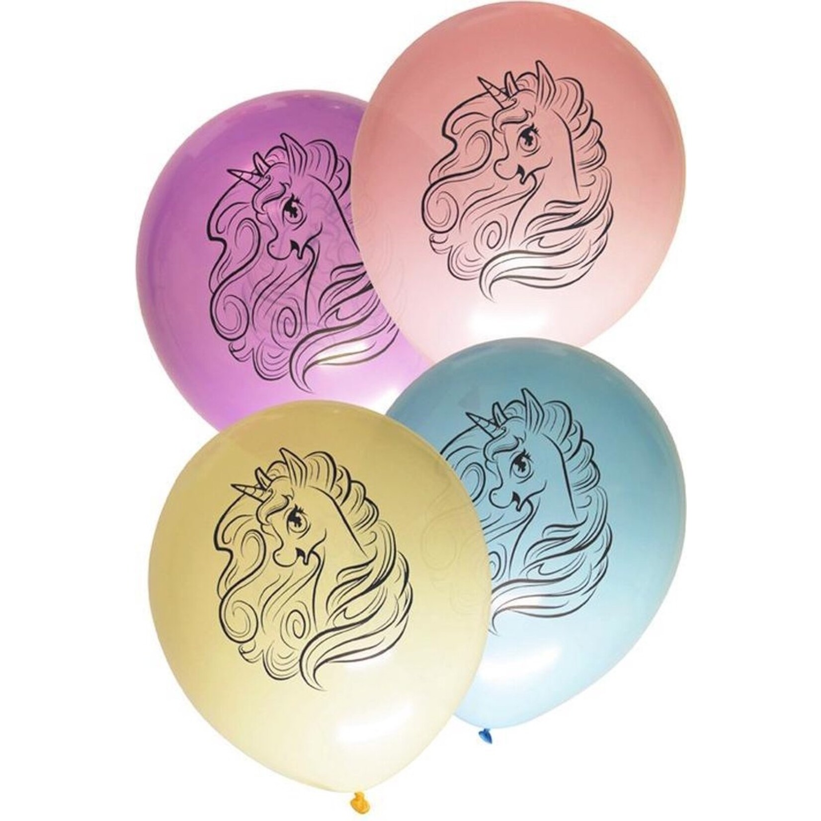 Ballonnen 12 inch per 8 pastel UNICORN