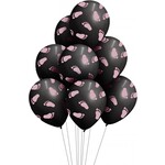 Ballon babyvoetje roze x 8