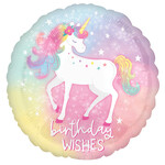 Standard Enchanted Unicorn Foil Balloon S40 Packaged 45 cm