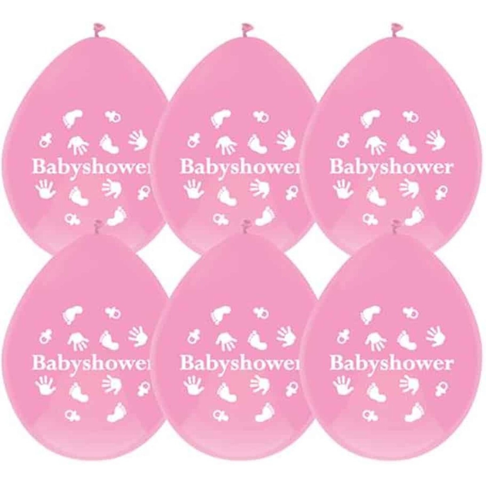 Ballonnen 6 st babyshower roze