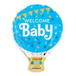 Foil balloon welcome baby - blue