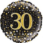 Foil balloon holographic “30” sparkling