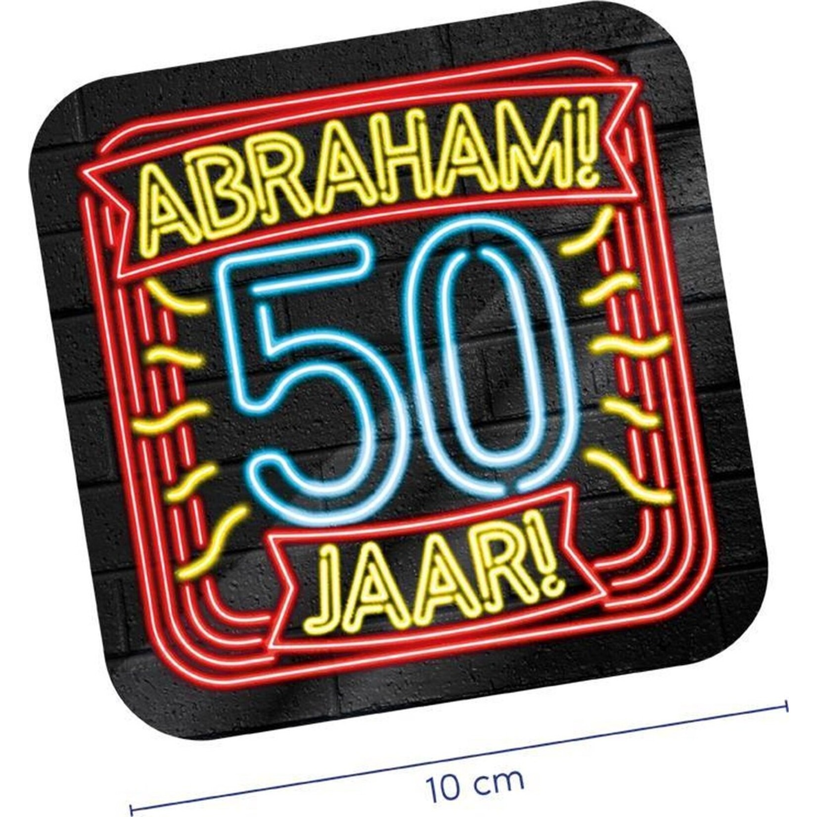 Neon onderzetters Abraham