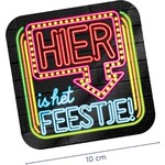 Neon onderzetters hier is het feestje