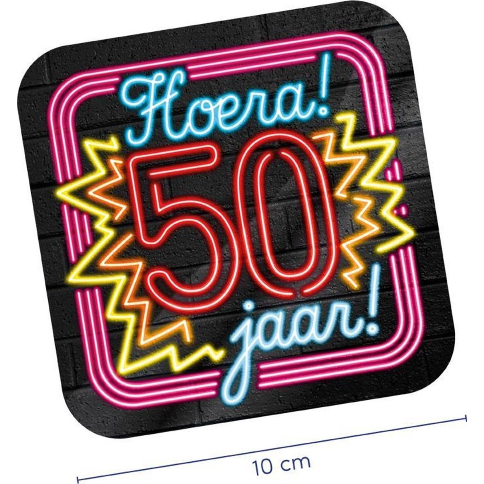 Neon onderzetters 50