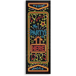 Neon door banner - The party is here