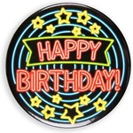 Neon badge - Happy birthday