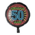 Neon Foil balloon - Abraham 50