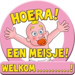 Huldeschild hoera een meisje