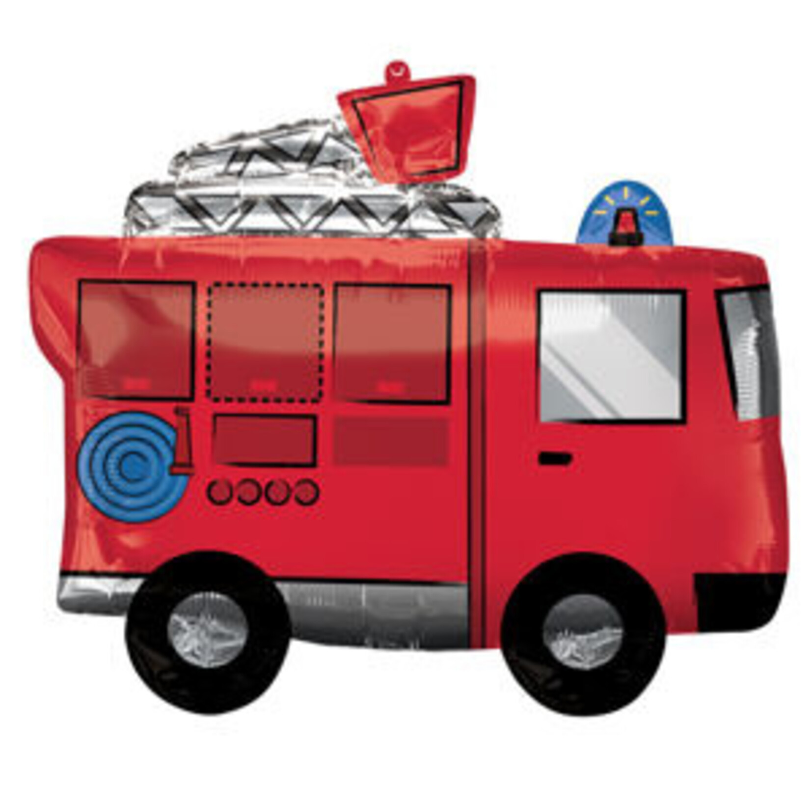 SuperShape Fire Truck Foil Balloon P35 Packaged 66 cm x 55 c