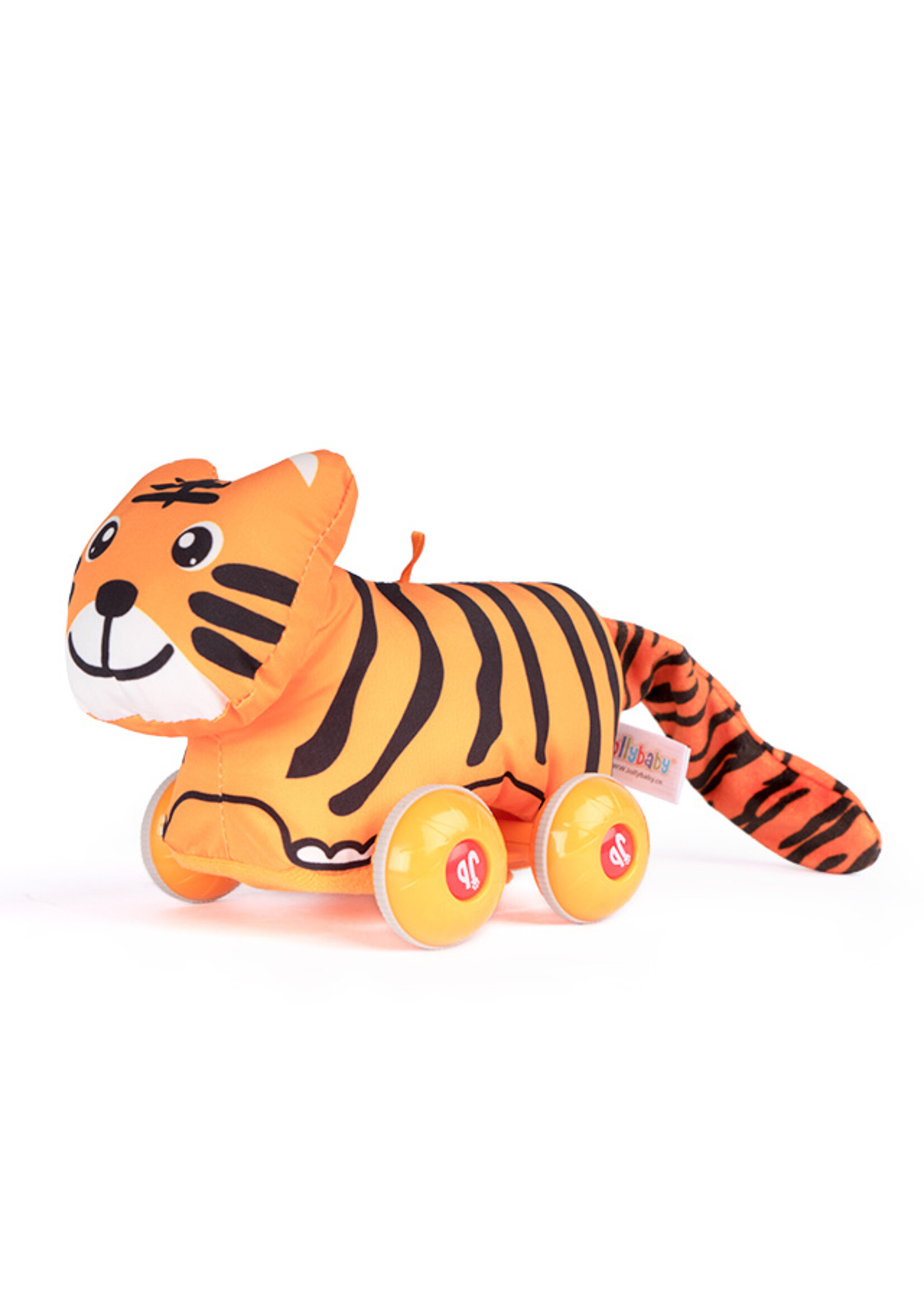 Louas Louas pull back knuffel tijger op wielen