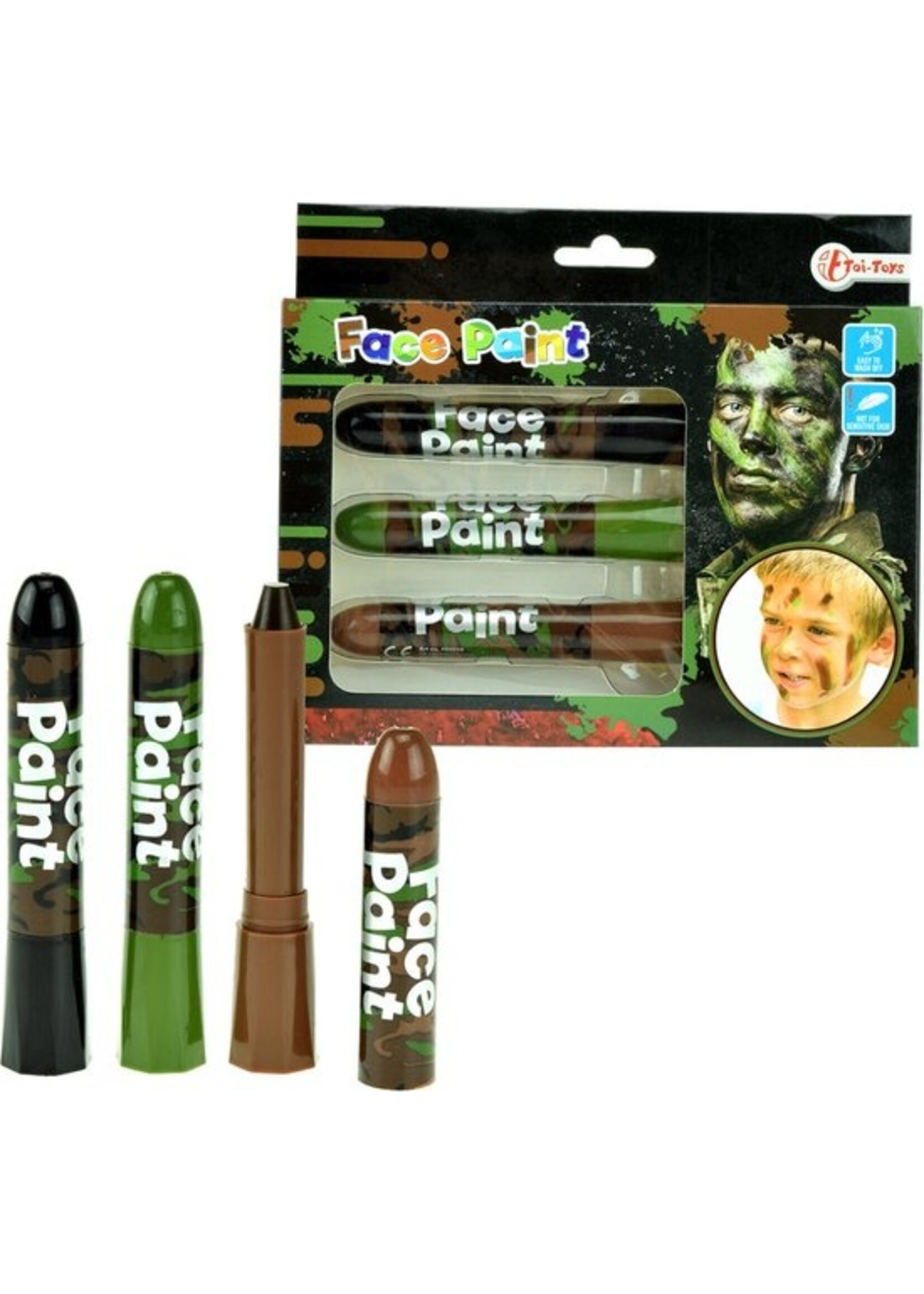 Toi-toys Camouflage Schmink  set bestaande uit 3 Stuks