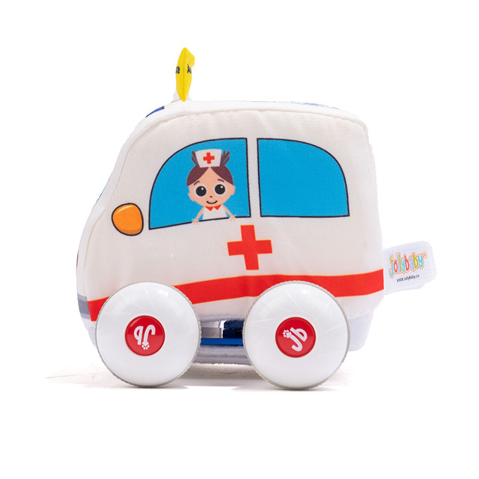 Louas Louas pull back knuffel ambulance