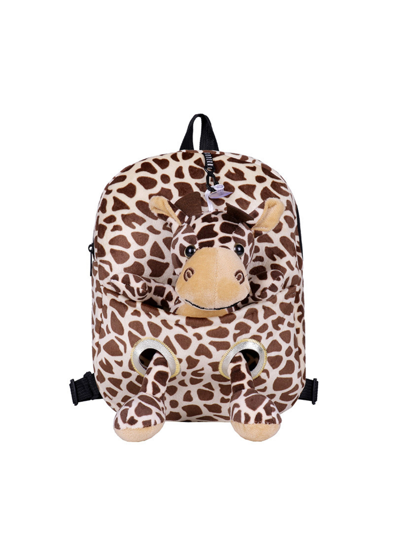 Louas Kinderrugzak jungle giraffe met knuffel