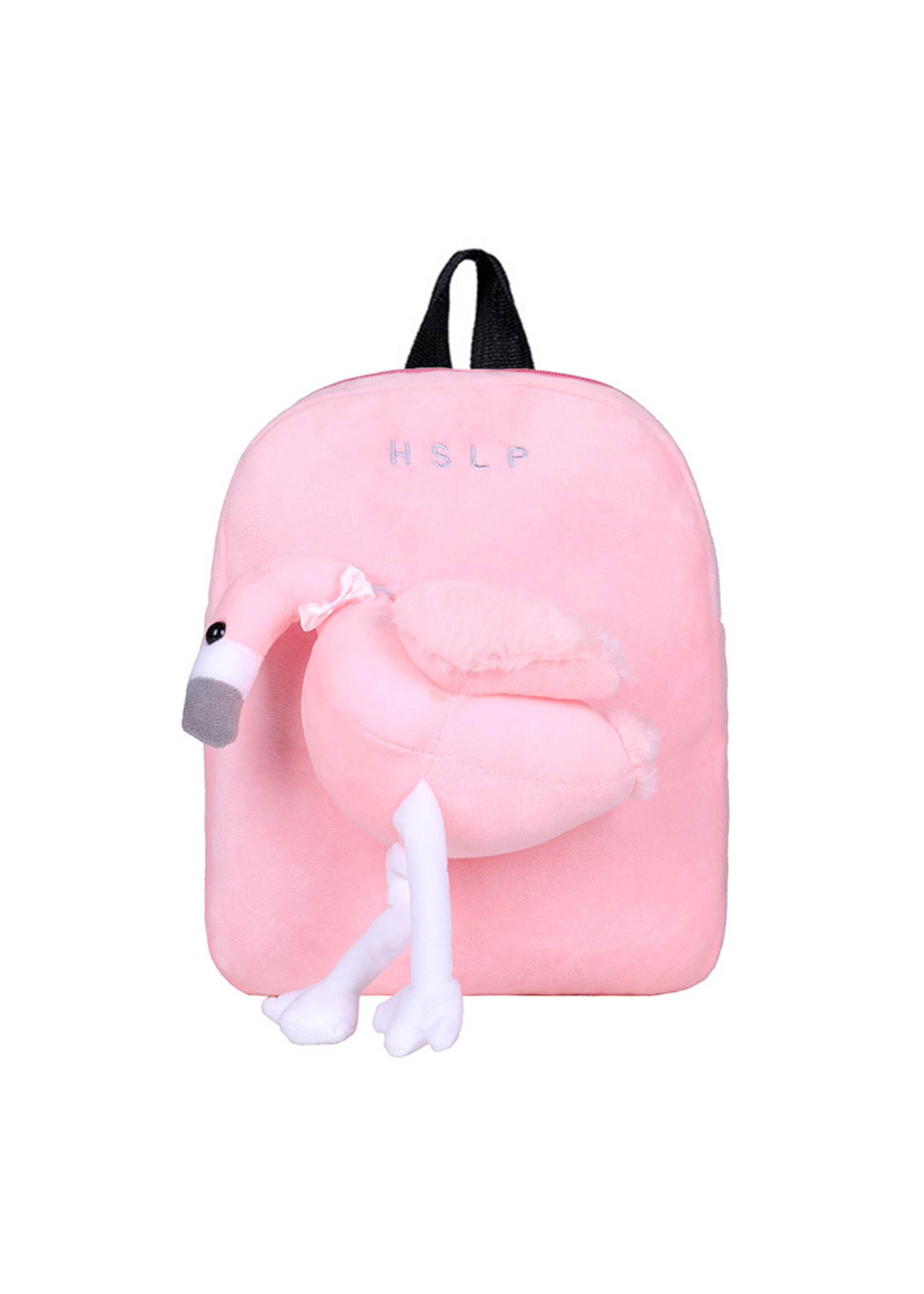 Louas Kinderrugzak jungle flamingo met knuffel