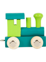 Small foot  Alfabet trein locomotief blauw/groen