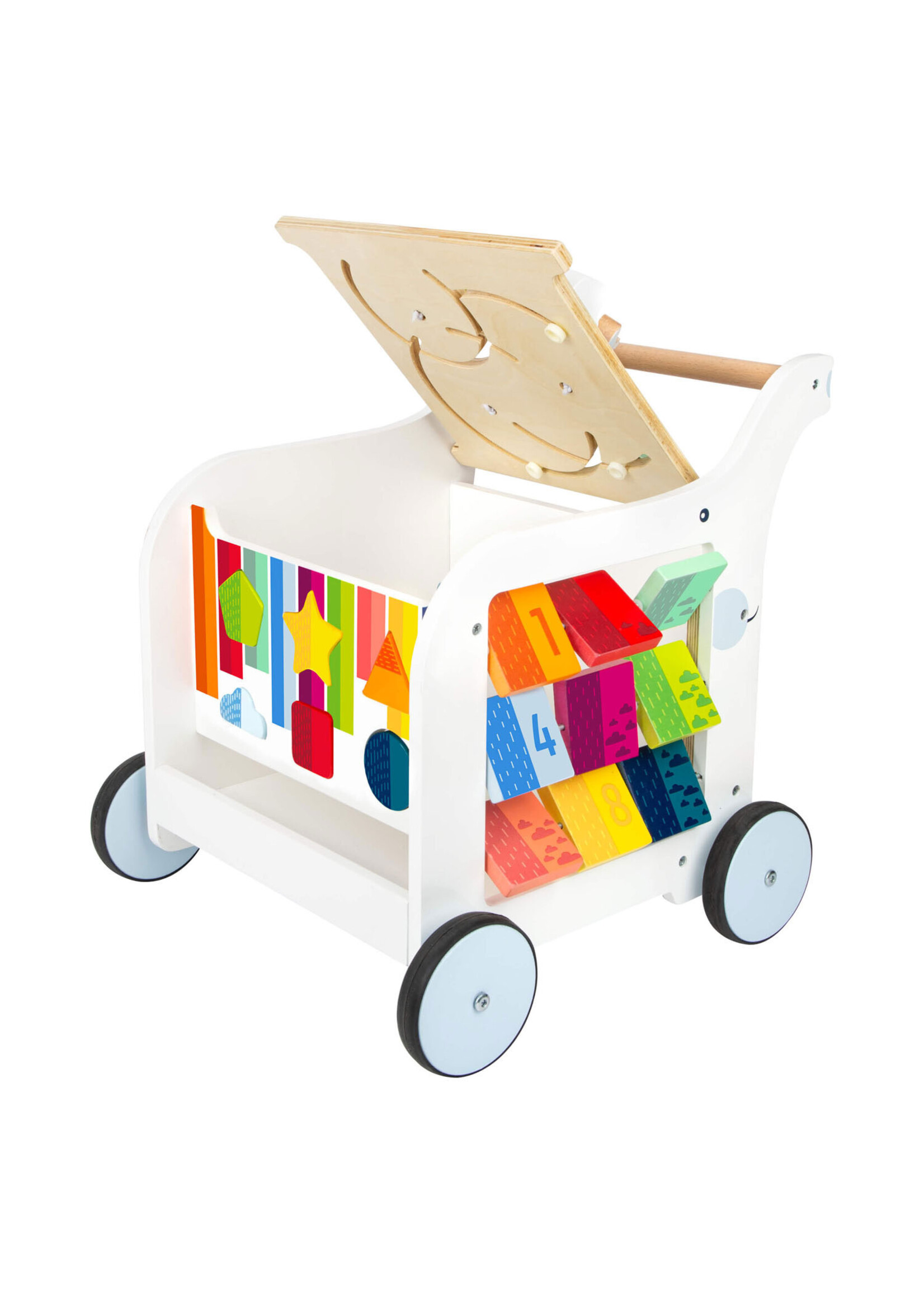 Small foot  Houten baby walker loopwagen bloemen editie