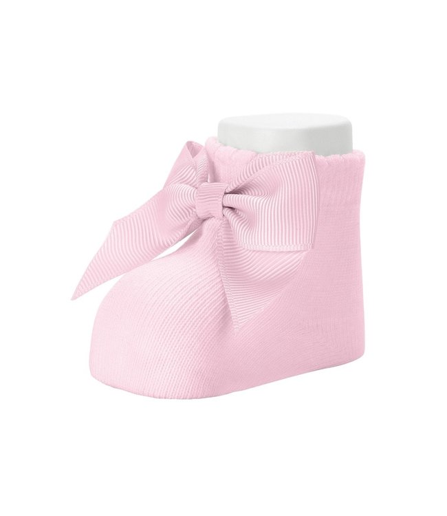 Carlomagno Newborn sokjes met strik Roze