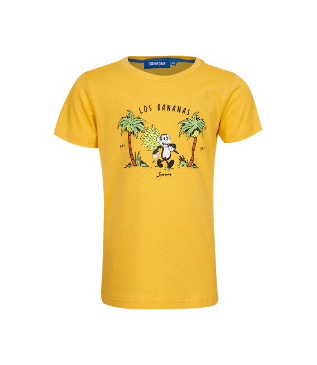 Someone Tshirt Geel Los bananas