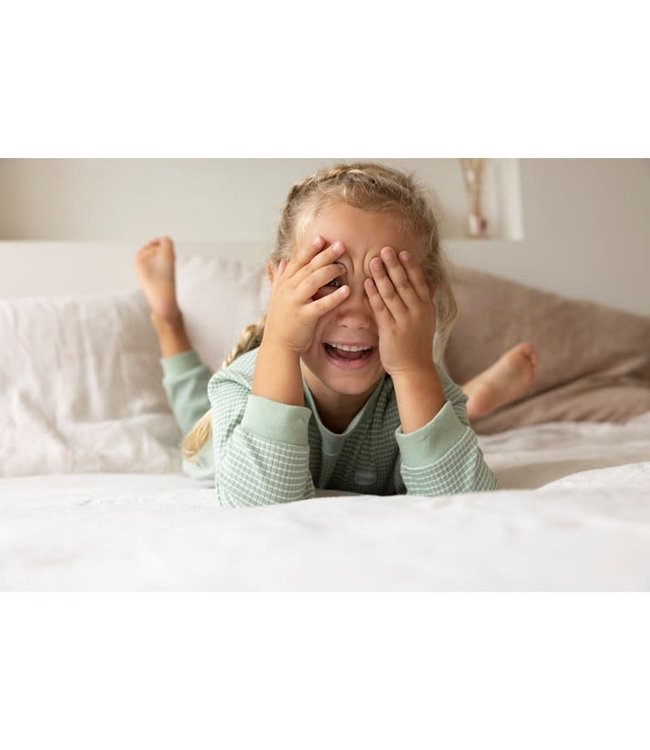 Feetje Wafelpyjama Groen Melange