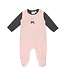 Feetje Salopette set  baby roze met donkergrijze longsleeve