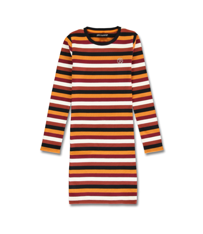 Herfstkleurig jurk stretch teens