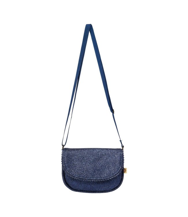 Le Big Cross body donkerblauw glitter