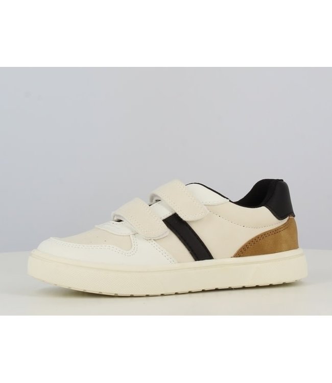 Sneaker jongens velcro zwart beige