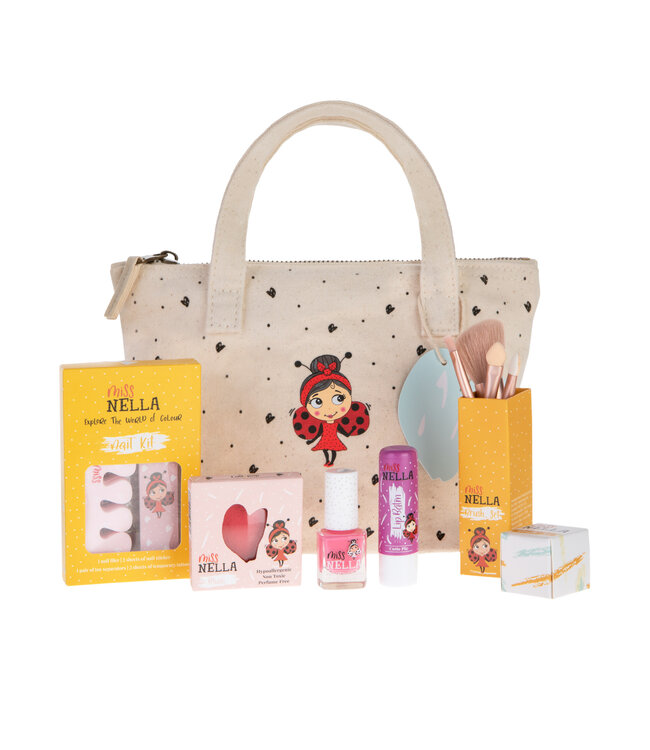 Miss Nella Gevulde canvas tas Miss Nella Girly Girl