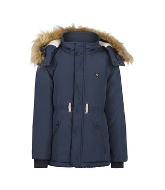 No Way Monday Parka Winterjas donkerblauw met berenkap Girls