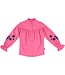 Vinrose Roze blouse met blauwe sterren