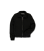 Zwart wollige jacket met rits