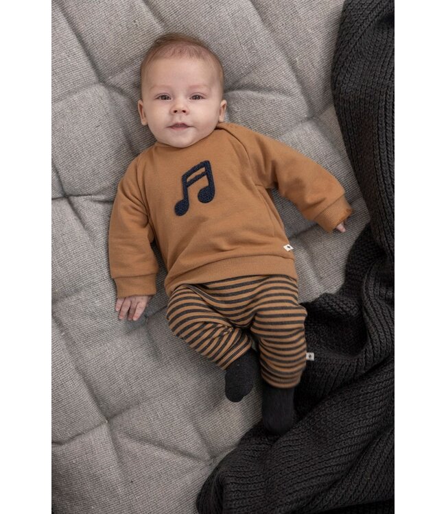 Feetje Lichtbruine sweater muzieknoot Rock the world