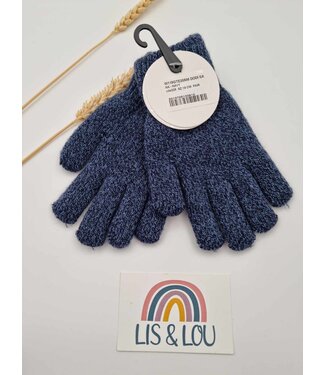 Handschoenen blauw melange