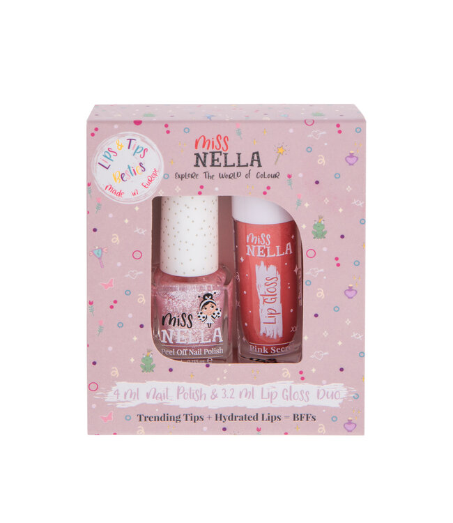 Miss Nella Set Nagellak en Lipgloss Pink secret