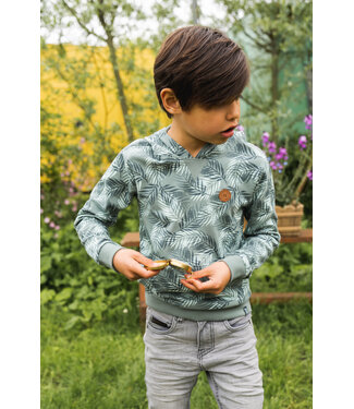 Koko Noko Sweater met kap jungle groen