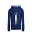 No Way Monday Sweater met kap kobalt blauw