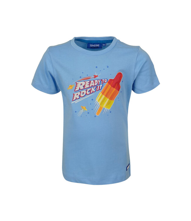 Someone T-shirt blauw Racket ijs