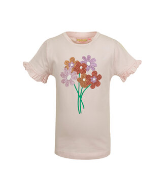 Someone T-shirt roze bloemboeket