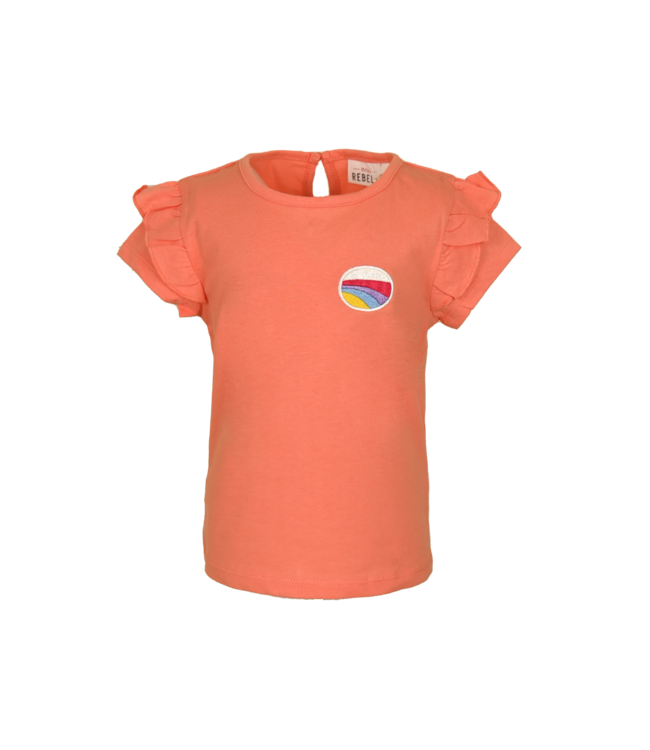 Mini Rebels T-shirt oranje Fina
