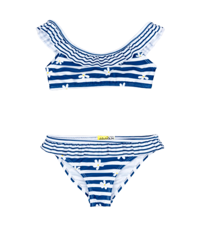 Losan Bikini blauw wit madeliefjes