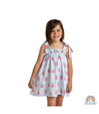 Beachdress Strawberry Maat 4/6 jaar